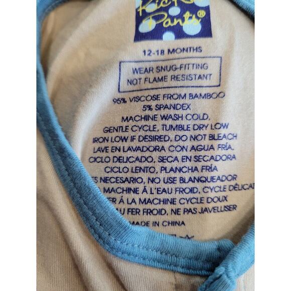 Kickee Pants Baby size 12-18 months Cream One-Piece Sleeper Pajamas Pjs #6 - Picture 3 of 4